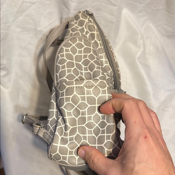 MultiSac Taupe Geometric Print Backpack - Picture 5 of 9